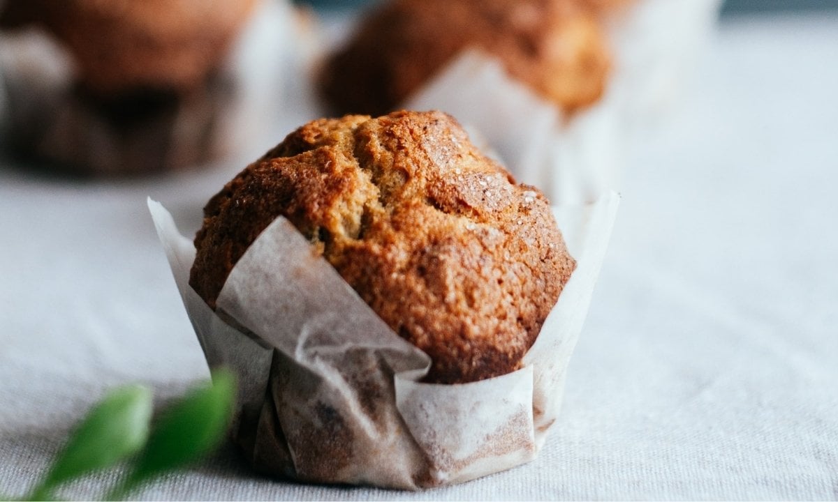 close up of a gluten free morning glory muffin