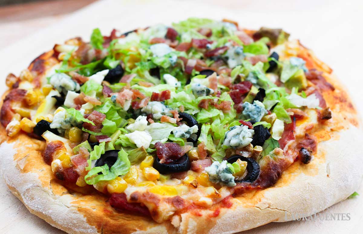 Cobb Salad Pizza | Laura Fuentes