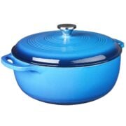 lodge cast iron pot 5q blue enamel