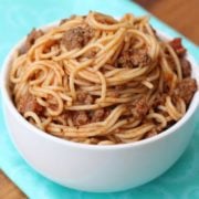 a bowl of spaghetti bolognese