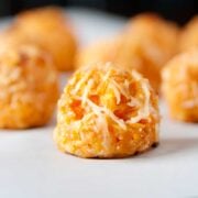 sweet potato tater tots on a baking sheet