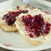 Peanut Butter and Jelly Scones on a plate
