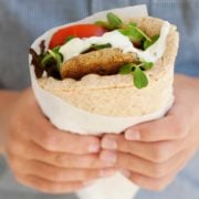 falafel stuffed flatbread