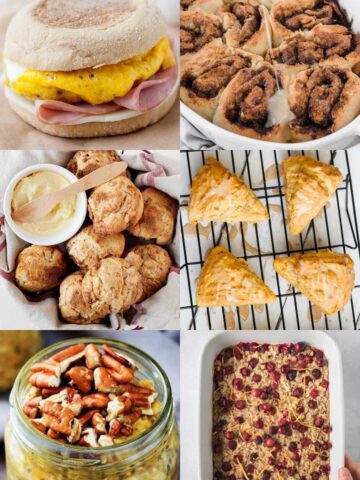 an image collage of holiday breakfast ideas you kids will love