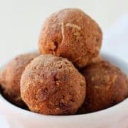 closeup of pumpkin pie bites