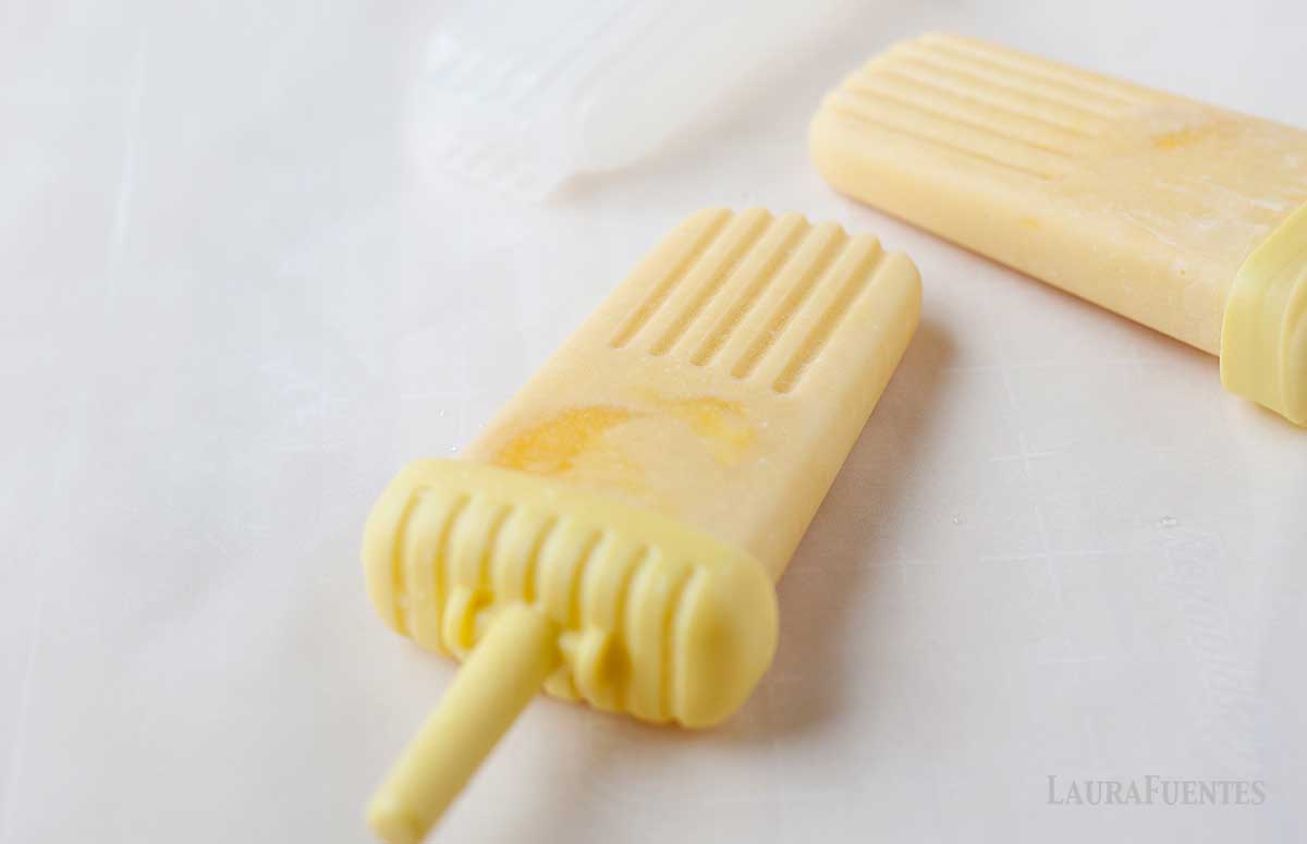 two mango coconut popsicles