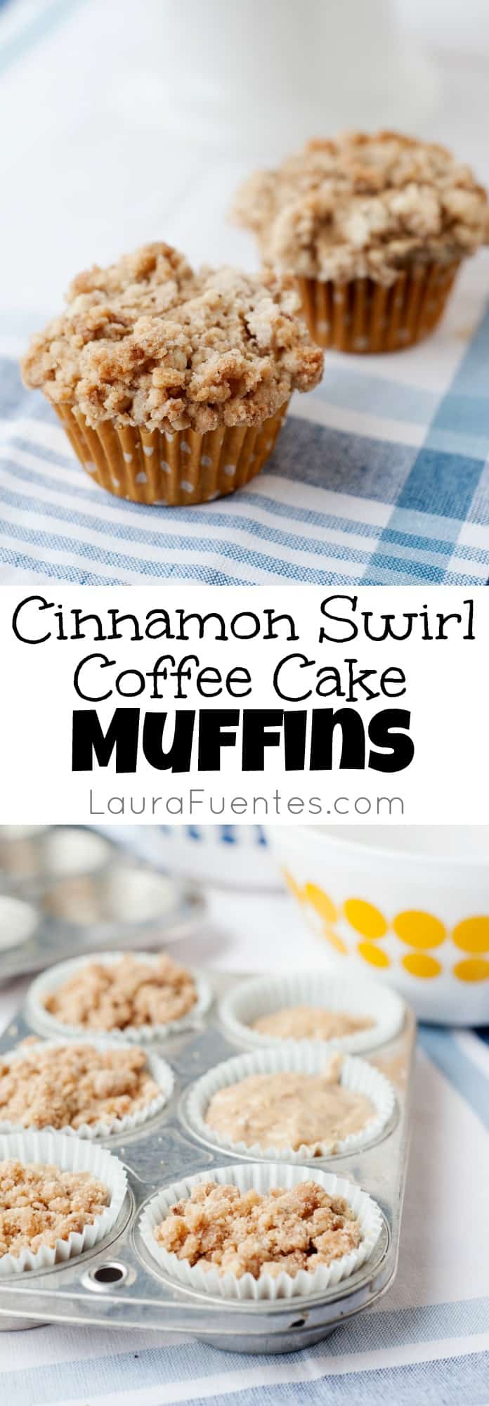 Coffee Cake Muffins {with an amazing Cinnamon Swirl!}