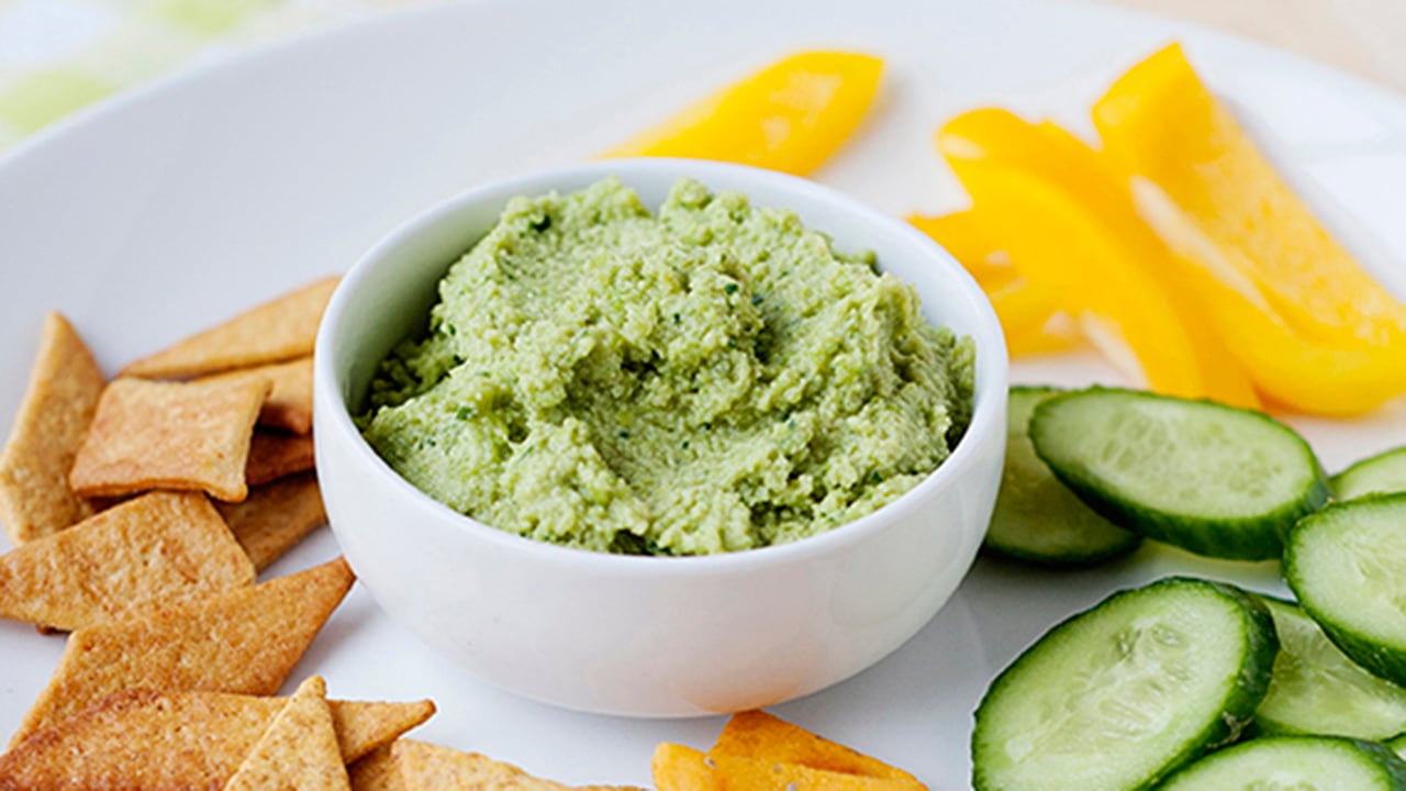 Asian Edamame Hummus Recipe Laura Fuentes Healthy Snack Ideas