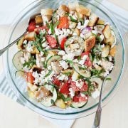 panzanella chopped salad with croutons