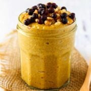 pumpkin chia pudding in a jar