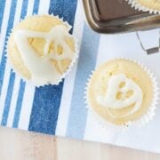 two lemon yogurt muffins
