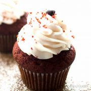 Red Velvet Cupcakes: perfect for any occasion, especially a party! Made with Bob's Red Mill, these are a tasty treat and come out perfect every time.