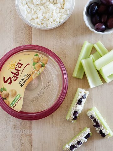 For times when you need to get your "healthy snacking" on, these Hummus Stuffed Celery Stalks come to the rescue!