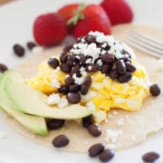 black beans breakfast tacos