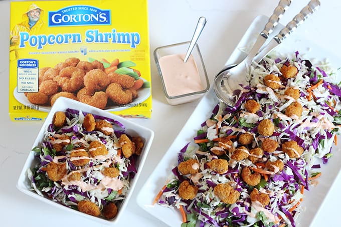 easy and bang bang shrimp salad