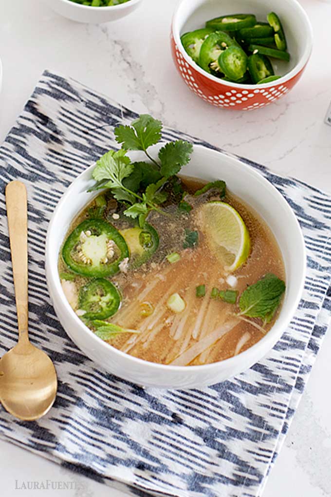 img: pho in a bowl with rice noodles