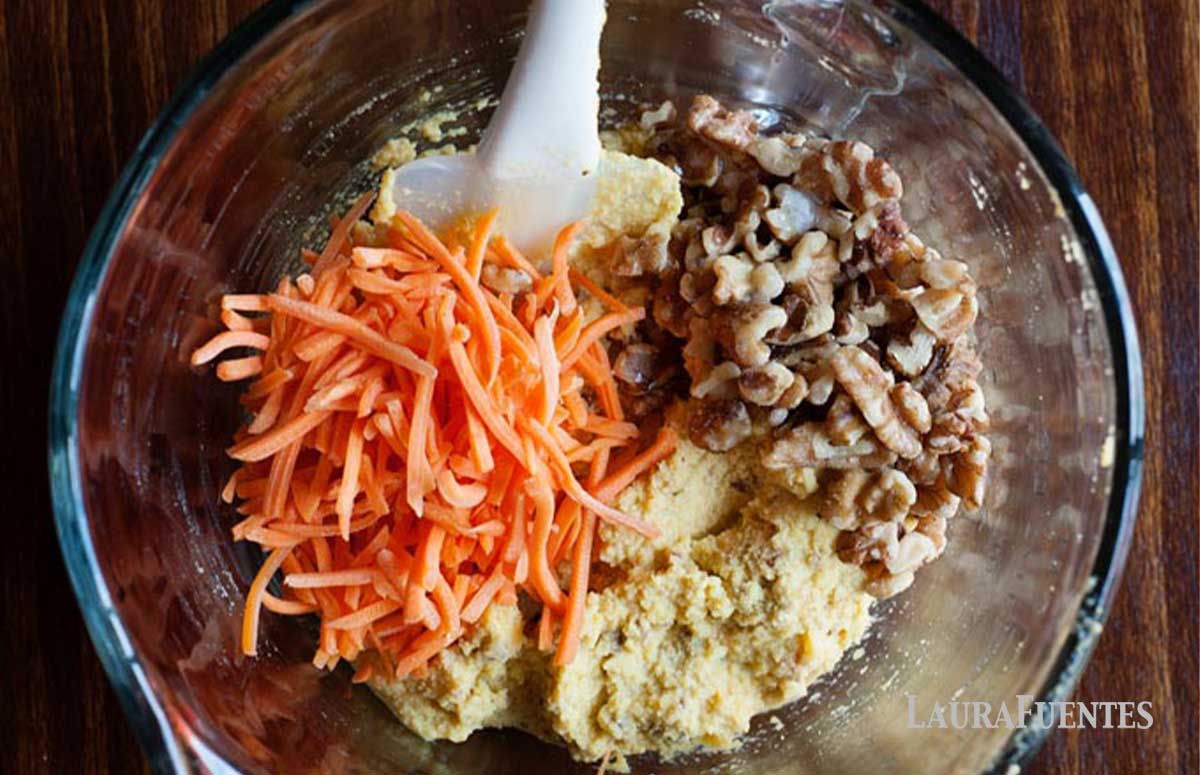 carrot cake scone ingredients in a bowl