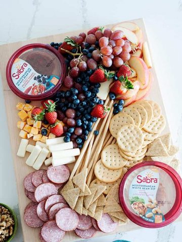 easy antipasto platter with sabra hummus