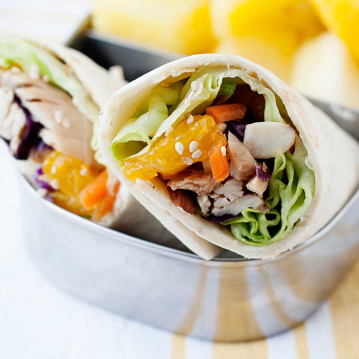 Healthy Asian Chicken Wrap Laura Fuentes