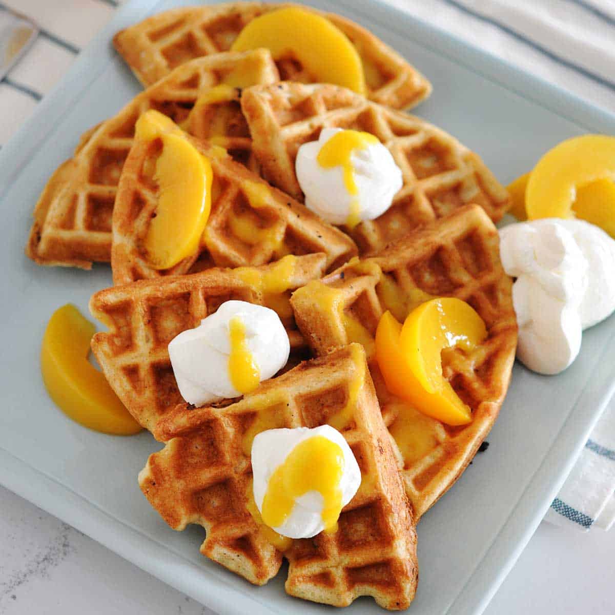 Peach Waffle Recipe-image