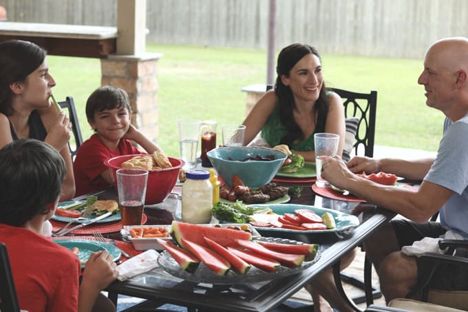 Always using the outdoor kitchen for quality family time. 