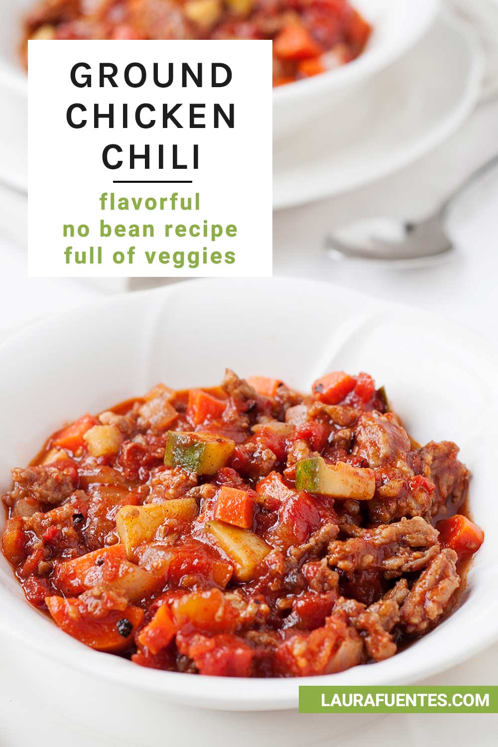 Ground Chicken Chili with No Beans Laura Fuentes