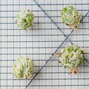 baked broccoli tots on a cooling rack
