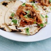 BBQ pulled pork tacos