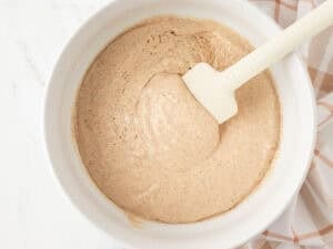 cinnamon pancake batter in a bowl