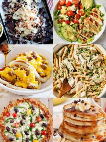 a collage of dinner ideas