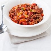 bowl of chicken chili