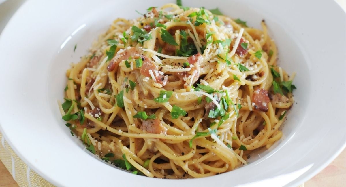 Carbonara Sauce Made Easy + Quick Video - Laura Fuentes