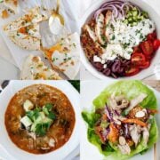 collage of healthy chicken dinner ideas