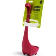 red dinosaur shaped soup ladle