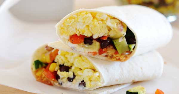 Healthy Breakfast Burritos with Veggies | Laura Fuentes