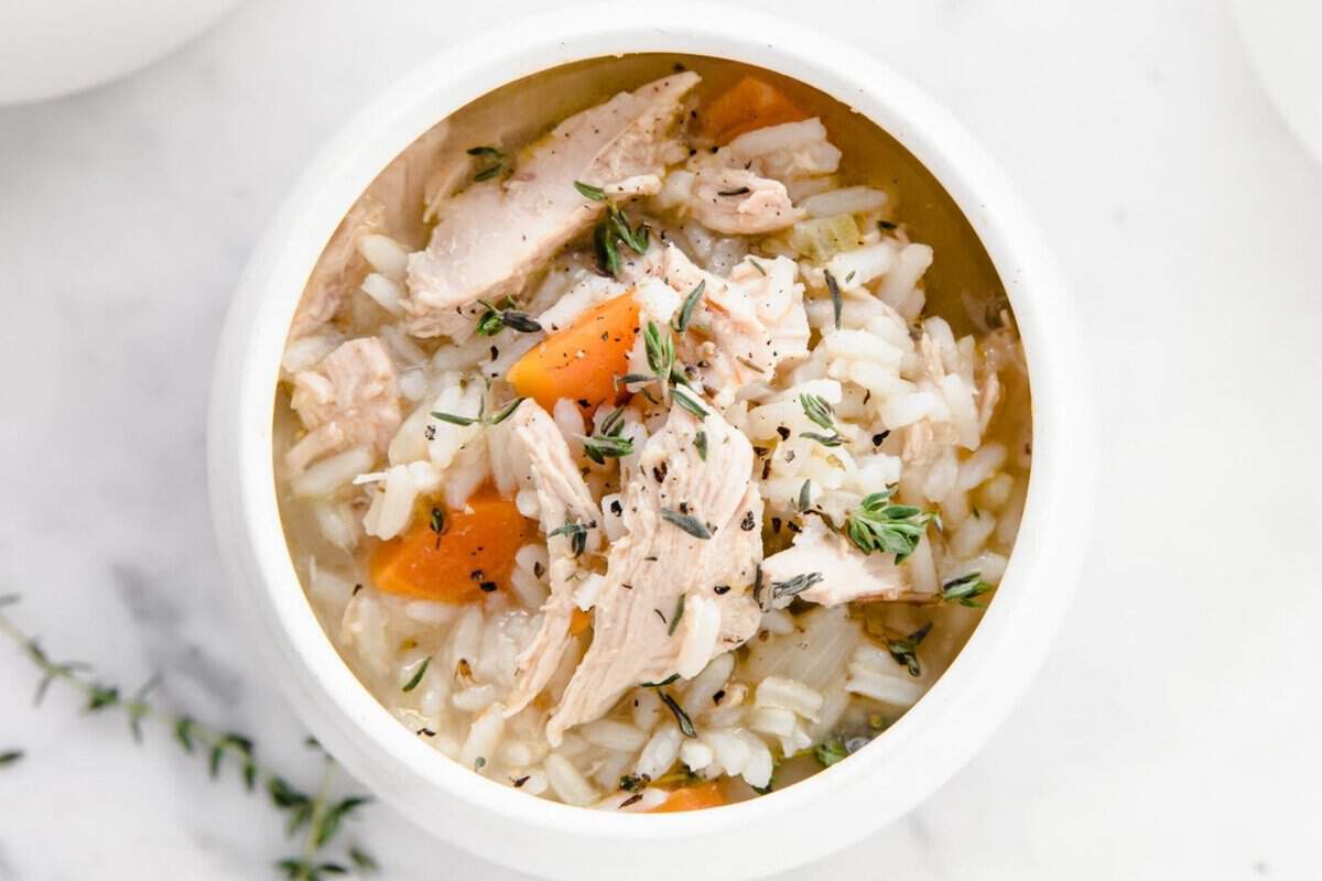 brown rice soup wild rice and chicken instant pot