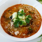 a bowl of spicy chicken chili