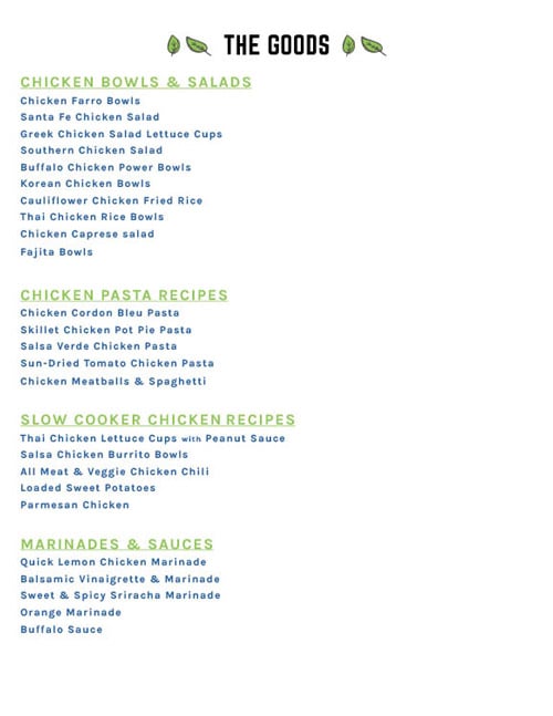 Chicken-E-Book-table-of-contents-1 img: table of contents page 2 chicken ebook