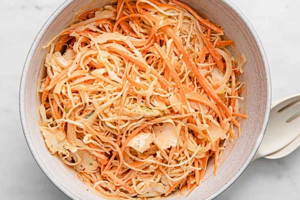 creole coleslaw in a large bowl