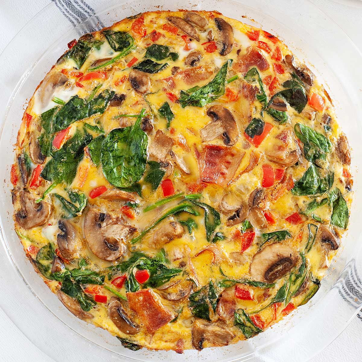 Bacon & Spinach Frittata Recipe | Laura Fuentes