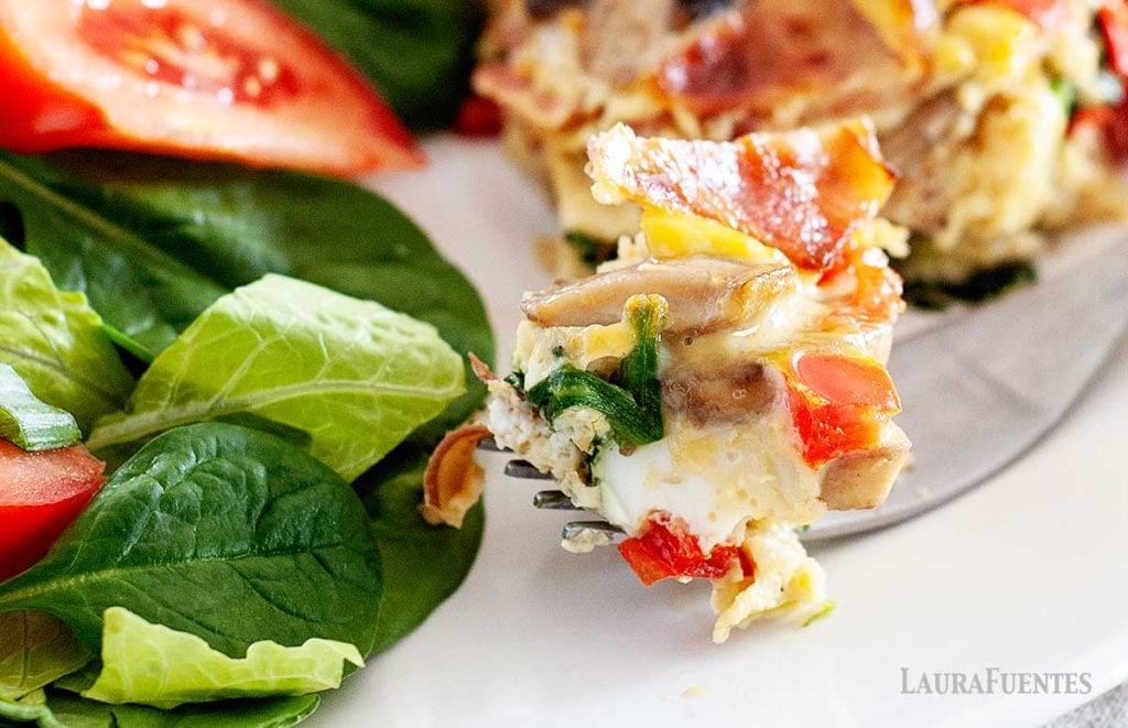 Bacon & Spinach Frittata Recipe Laura Fuentes