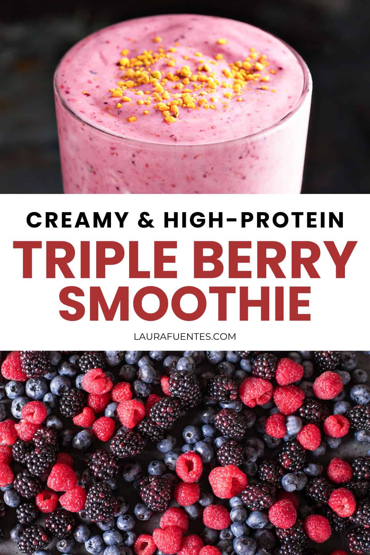 Triple Berry Smoothie | Laura Fuentes