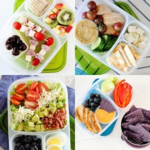 an image collage of adult lunchables