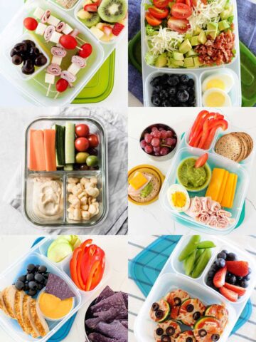 an image collage of adult lunchables