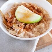 large bowl of apple oatmeal