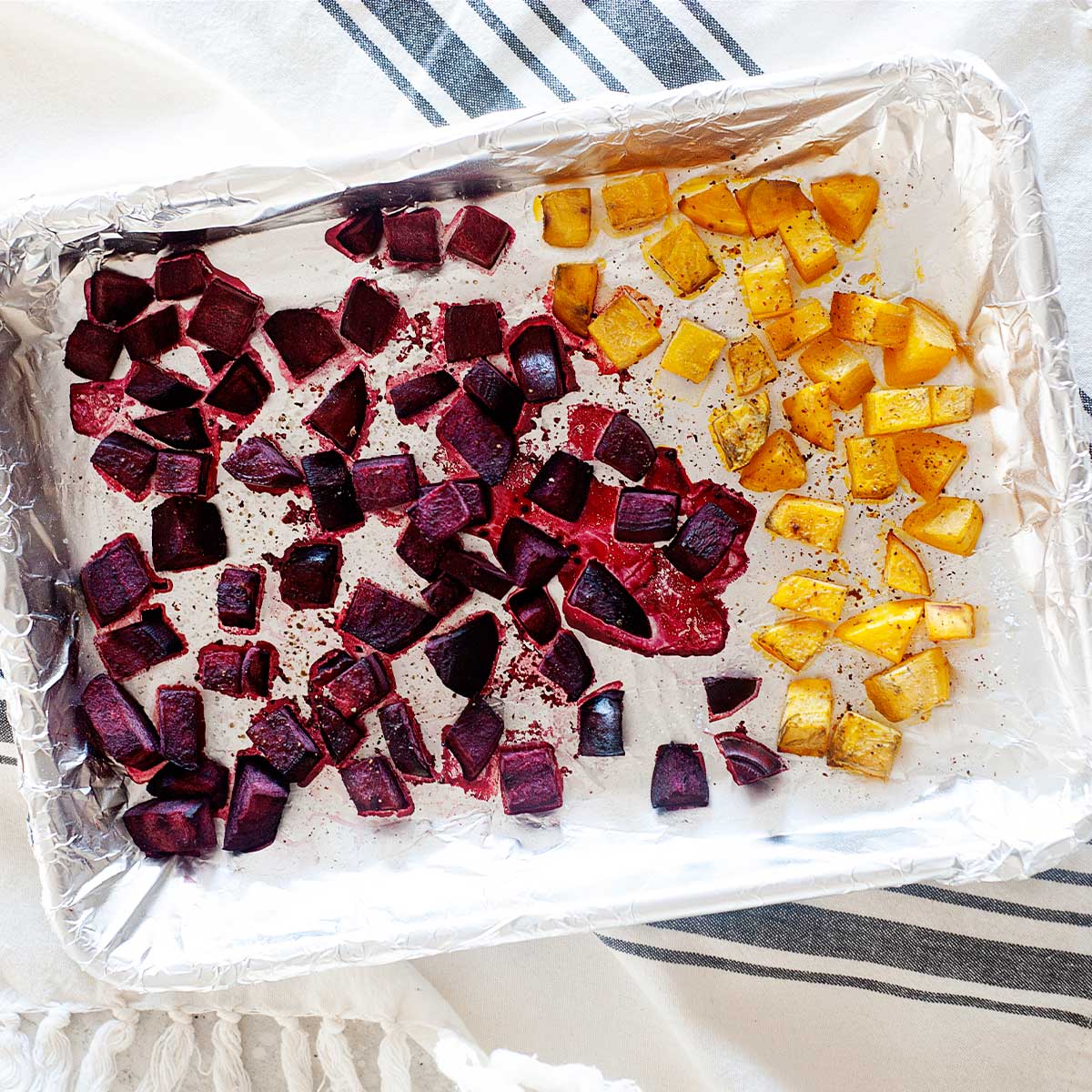 Simple Oven Roasted Diced Beets | Laura Fuentes