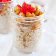 pineapple overnight oats in a mason jar