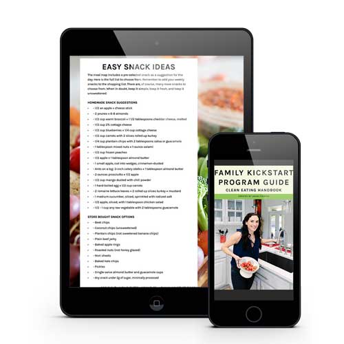 family kickstart program on a phone and ipad