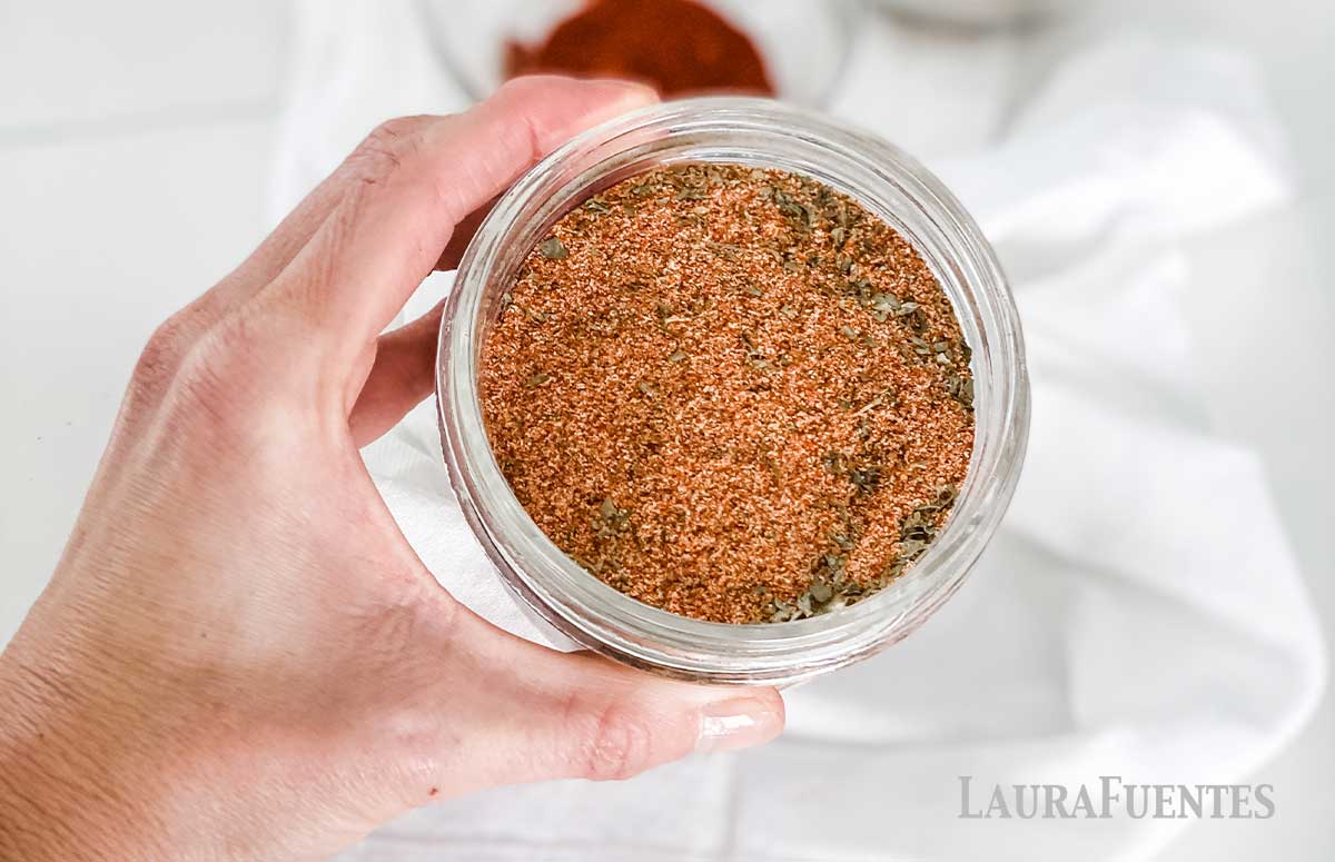 small jar of roasted vegetable seasoning