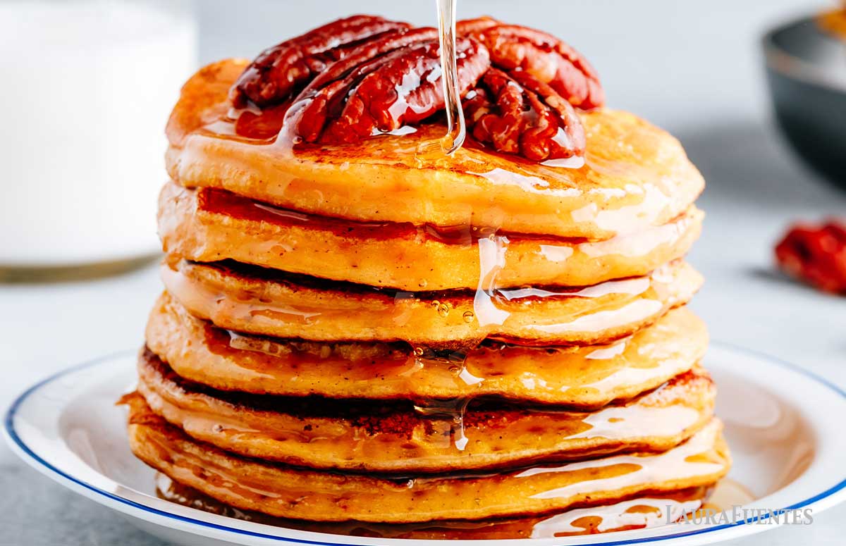 The Fluffiest Pecan Pancakes